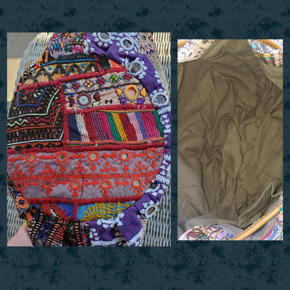 🌈SOLD💰🌠 BOHO artisan hippie gypsy Banjara bag - Picture 7 of 8